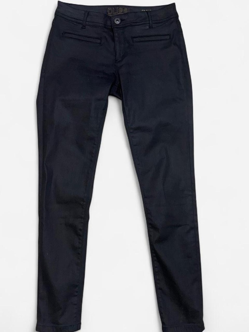DL1961 Emma Coated Skinny Legging Pants Size 28 Black Stretch